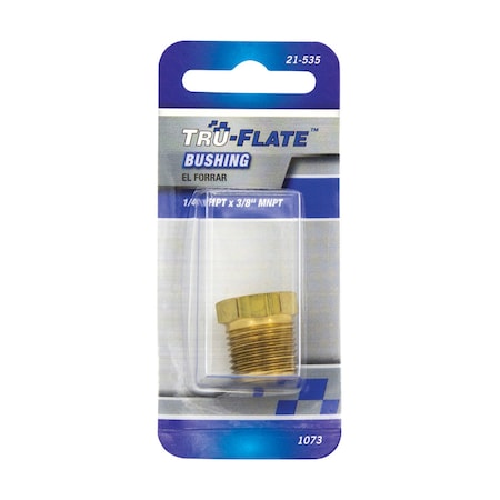 Plews-Edelmann Tru-Flate Brass Bushing 1/4 in. 3/8 in. 1 pc 21-535